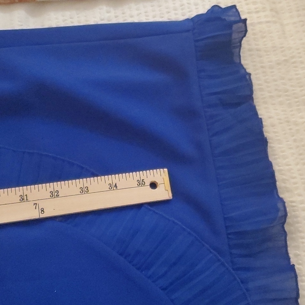 Glamour Blue Dress with Ruffles Size 12 (New) - Picture 14 of 15